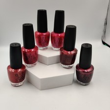 OPI Nail Lacquer Bundle – 6 Red & Berry Shades – 15ml Full Size – Diva of...