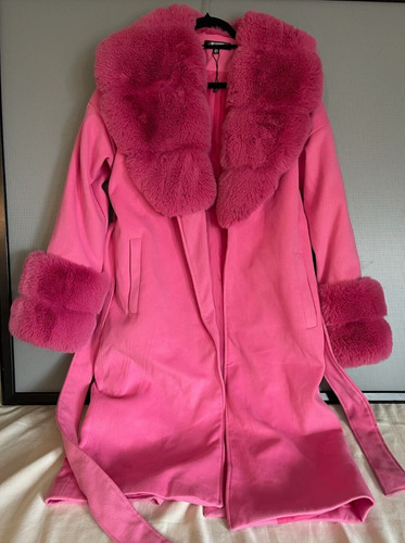 Missguided coat faux fur long - missguided,