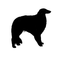 Borzoi Dog Russian Wolfhound Brooch Scarf Fastener Gift In Black 