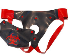 Rubberpigs  Codpiece Jockstrap - hazard symbol on detachable pouch