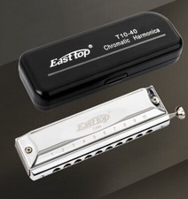 EASTTOP T10-40 Chromatic Harmonica Key of C 10hole 40Tone Mouth Organ Harmonica