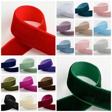 Velvet Ribbon - 9mm 16mm 25mm - Neat Edge Wedding Christmas Crafts