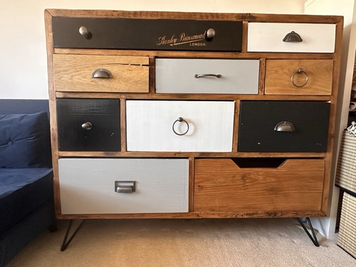 Reclaimed wood boho chest - wood,