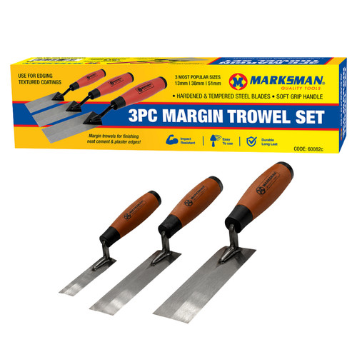 Marksman 3pc margin trowel set - marksman,