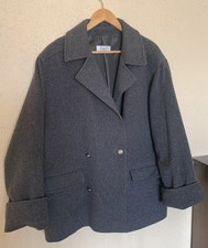 Woollen Grey Heavy Weight Jacket/Coat Size 18