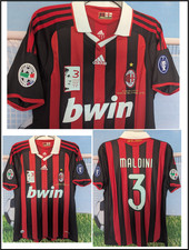 AC Milan football shirt 2008/2009 SIZE LARGE 41/43" NEW ITALY PAULO MALDINI 3#