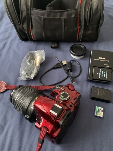 Nikon d3200 red dslr camera - nikon,