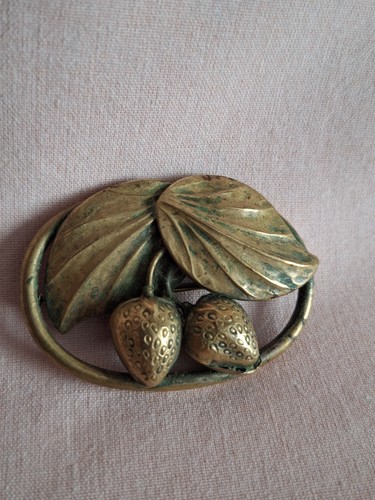 Art deco brass strawberrys - art,