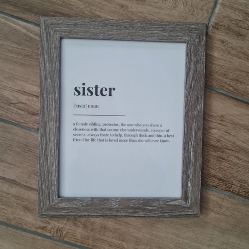Sister quote frame - sister,