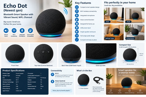 Echo dot - echo, (newest