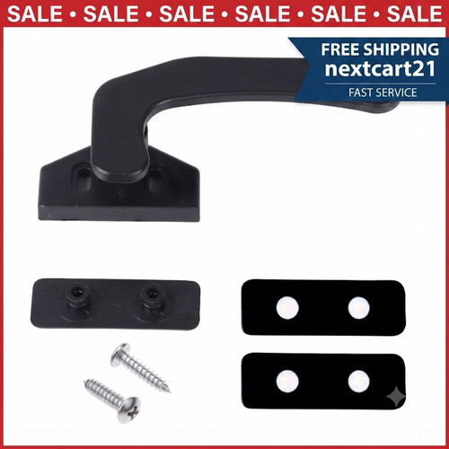 Black window lever latch - black, lock