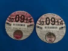 OLD USED TAX DISC  2x 09 -