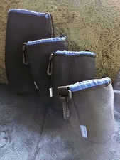 Esddi Padded Lens Cover Holder Pouch Bags x 4 Drawstring