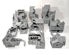 Medieval City Ruins Terrain compatible -Warhammer/Mordheim/DnD/Fantasy/AoS/Frost