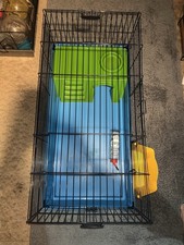 Rabbit Cage Length 98.5cm width 49.5cm With Hay Rack, Water Bottle And Shelter