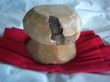 Medium Wooden Mushroom Toadstool Sculpture Garden Ornament  Carved 23cm