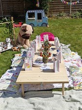 Boho Picnic Table Setup For outdoor Or Indoor Parties. Dry Hire Only