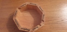 Wooden nut bowl new  and Thorntons  plastic sweet bowl