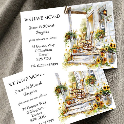 Personalised sunflower moving - personalised,