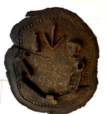 Antique hand carved olive - , wood