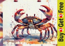 Vibrant Blue Crab 5"x7 Print