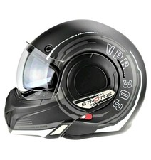 VIPER F242 REVERSE FLIP HELMET MOTORCYCLE MODULAR HELMET MATT BLACK WHITE SMALL