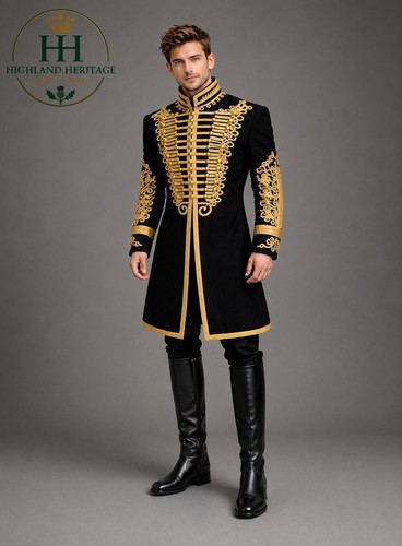 Custom men black military - custom, men's