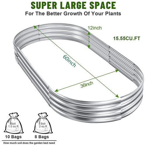 Galvanised steel raised - 1x,