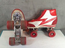 Vintage 1970s Roller Boots Skates Size 40 Made in Taiwan Retro MISSING ONE STOP