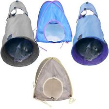 Small Animal Rabbit Guinea Pig Grey Activity Pop Up Tent/ Tunnel -2 Colour/Sizes