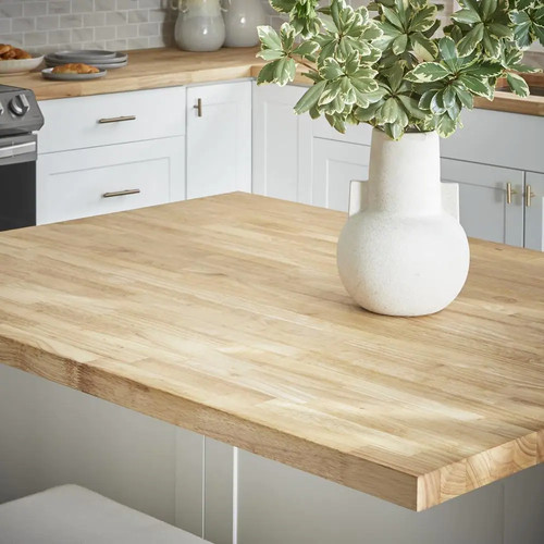 Unfinished hevea butcher block - unfinished,