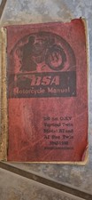 BSA A7 A10 INSTRUCTION WORKSHOP MANUAL 1947-50  ORIGINAL