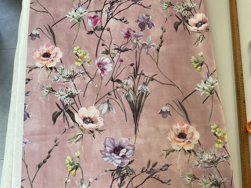 Pink velvet interiors fabric - velvet,
