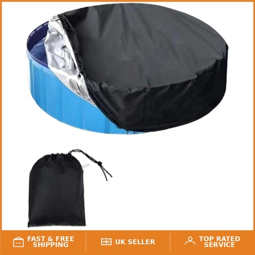Portable 160x30cm black pool - 160x30cm,