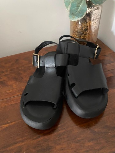Fly london black leather - black,
