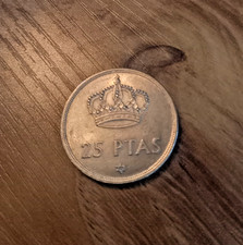Spanish 25 Pesetas Coin - 1975