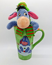 Disney Eeyore 3d large mug with plush - slight damage Latte mug Winter mug
