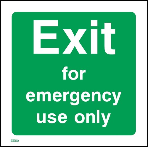 Exit for emergency use - use, only