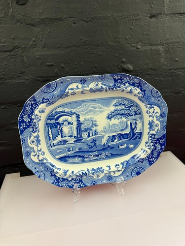Spode blue italian carving - italian,