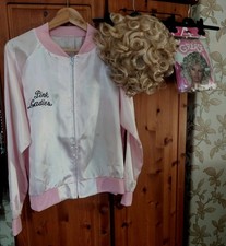  Licensed Grease Pink Lady Fancy Dress Pink Ladies Jacket & Wig by Smiffys Large