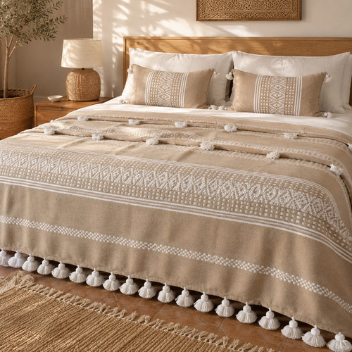 Moroccan cotton bedspread - moroccan,