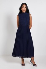 Wallis Navy Fit & Flare Dress