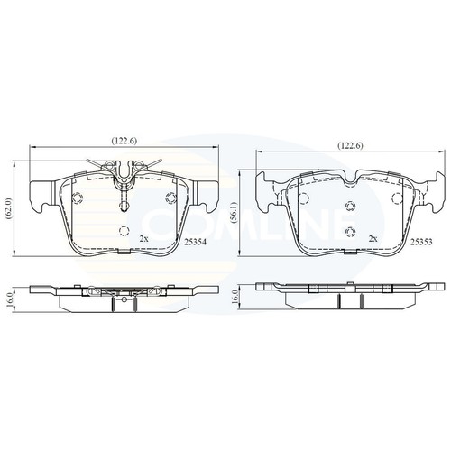 Brake pads set for - set, mercedes