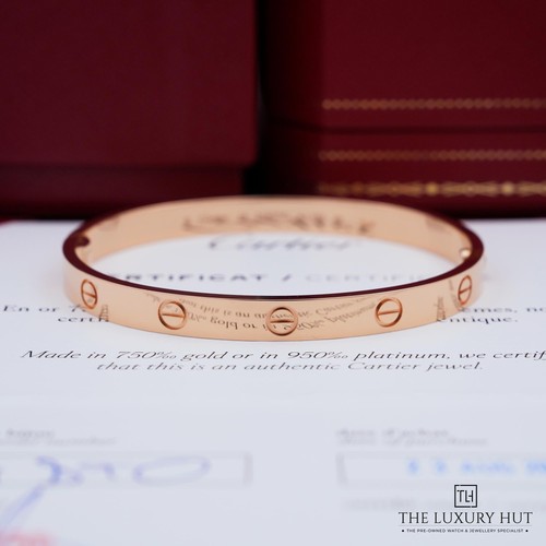 Cartier 18ct rose gold love - cartier,