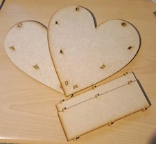 MDF Heart Letter Rack /