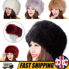 Lady Winter Warm Cossack Hat Russian Style Ski Soft Fake Faux Fur Hat UK