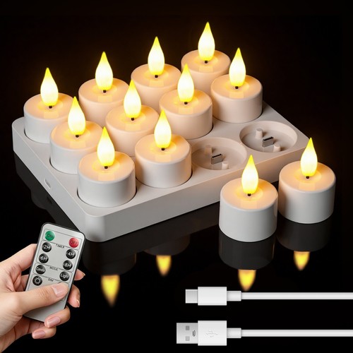 12pcs rechargeable led - rechargeable,