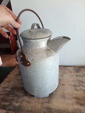  Vintage  Farmhouse Aluminium Dairy Milk Churn Jug & Lid 