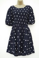 SIMPLY BE NAVY WHITE POLKA DOT