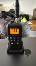 ICOM M 37 IC-M37E Hand Held Marine VHF Radio UK Spec With A High Gain Antenna